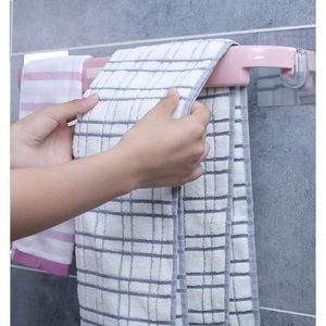 Towel Racks Bathroom Hanger Plastic Holder Bath Kitchen El Self Adhesive Hanging Supplies Rod Organiser Rack