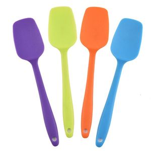 1pcs 21cm Baking Tools For Cakes Silicone Spatula Spoon LFGB Cookie Spatulas Pastry Scraper Mixer Buttter Ice Cream Scoop