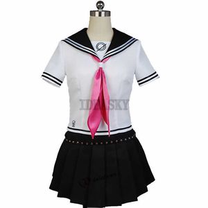 Danganronpa Dangan Ronpa Mioda Ibuki Cosplay Perücken Kostüm Japanische Anime Schuluniform Sailor Kleid Frauen Halloween Y0913