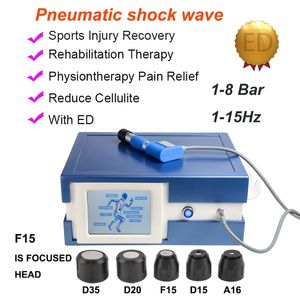 8 Bar Pneumatic Shock Wave Machine Shockwave Therapy Dolore Sollievo Artritis Extracorpore Attivazione dell'impulso