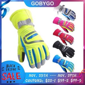 Wholesale snow skiing gloves for sale - Group buy Winter Warm Snowboarding Ski Gloves men women Kids Snow Mittens Waterproof Skiing Breathable Air S M L XL
