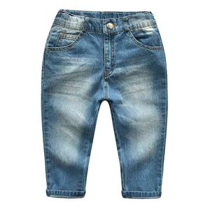 Primavera outono meninos meninos meninas jeans crianças longas legging cowboy calças tendência de algodão denim calças moda crianças roupas 210331