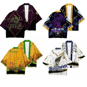 Anime Kimono Jojos Bizarre Adventure Haori Giorno Giovanna Bruno Bucciarati Cosplay Женщины Мужчины Летняя Повседневная Одежда X0723