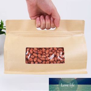 50 sztuk 3D Kraft Paper Okno Pakowanie Wouch Portable Snack Cukier Kukurydza Spice Tea Grube Resealable Gift Magazyn Torby Cena Fabryczna Ekspert Projekt Quality Najnowsze