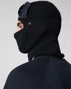 Two lens windbreak hood beanies outdoor cotton knitted windproof men face mask casual male skull caps hats black grey high quality