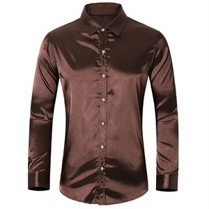 Dress Shirts Casual slim Business men's four seasons youth solid color long-sleeved shirt