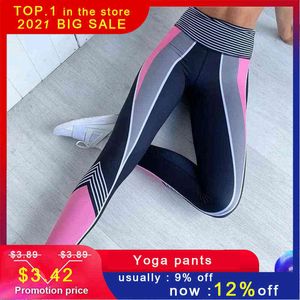 2021 inaspettato stampa sottile pantaloni sportivi di yoga pantaloni a matita inferiori pantaloni da donna leggings sport fitness pantaloni di yoga H1221