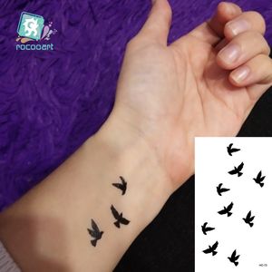 Fliegenvögel Waterphoof Tattoo Smileface Fake Tattoos Hand Tatouage Smill Typ Body Art Temporärer Aufkleber Kleine Taty