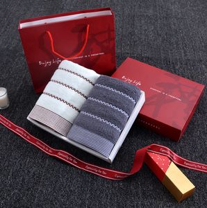 The latest 75X34CM size solid-color towel, striped style selection, thick and absorbent soft facial cleansing towels