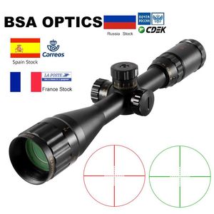 BSA OPTICS 4-16x44 ST Tactical Rifle Scope Ottica Sight Verde Rosso Illuminato Cannocchiale Caccia Scopes Sniper Airsoft Air Guns