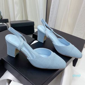 Summer women's sandals spring and autumn leather fashion office metal buckle thick heel designer style elegant high heels