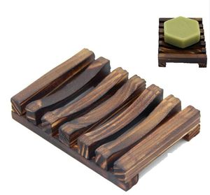 高品質の天然竹の木製の石鹸皿プレートトレイホルダーボックスケースシャワーハンド洗濯石鹸ホルダー