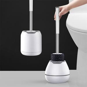 Wholesale toilet cleaning accessories for sale - Group buy Toilet Brush Rubber Head for Holder Set Cleaning Bathroom Accessories Sets Wall Mounted TPR Silicone White