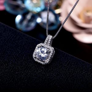2022 Fashion Women Zircon Necklace S925 Silver Pendant Necklaces Wedding Jewelry