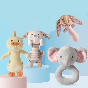 Cute Bunny Baby Toys Новорожденный погремушка Мобильные развивающие игрушки для мальчиков и девочек Мягкая плюшевая игрушка с музыкальными игрушками для детской кровати 1109 X2