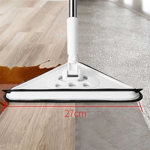 Triangle Mop for Washing Glass Ceiling Dust Cleaning Squeegee Kitchen Wall Flat Floors Windows Telescopic Wiper Brush Household 211215