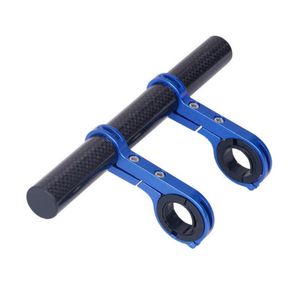 Bike Handlebars &Components Handlebar Extender Bicycle Handle Bar Extension Mount Lamp Phone Bracket Holder 20cm Blue Carbon Tube