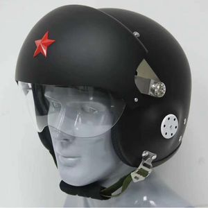 アビエイターの空軍はモトクロスのオートバイのヘルメットのバイクのヘルメットの軍事内蔵のPC二重レンズのモトCASCOから作られたABS
