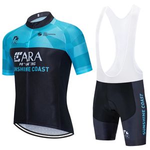 2024 equipe sunshin Coast camisa de ciclismo calças de bicicleta conjunto 19d ropa masculino verão secagem rápida pro camisas de ciclismo curto maillot culotte wear