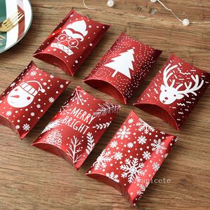 Party Decoration Laser pillow packing box Christmas Candy Box Eve mall gift bag 8style T2I52809