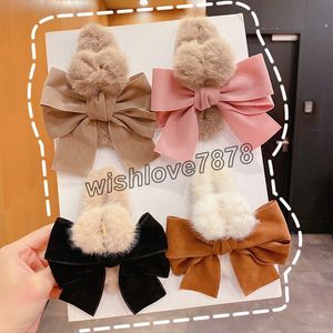 Moda Yay Peluş Pençesi Tokalar Barrettes Kadın için Trendy Saç Klipleri Yengeçler Barrette Kız At Kuyruğu Süs Şapkalar Kore Saç Aksesuarları