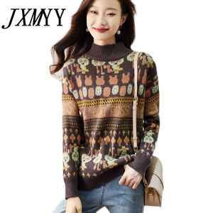 Wholesale western styles for women for sale - Group buy Women s Sweaters JXMYY Fashion Round Neck Sweater Women Winter Thickening Bottoming Shirt Western Style Autumn And Lazy Loose Top