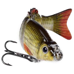 5 pçs / lote Pesca multi articulados iscas duras lifelike wobblers 5cm 2.5g 6 segmentos swimbait iscas