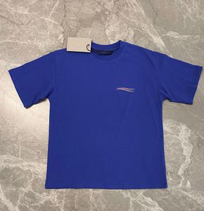 Toptan satış Tasarımcı Mavi T Shirt Çocuklar için Erkek Yaz Klasik Giyim Erkek Tees Kızlar Tops Boyutu 100-140