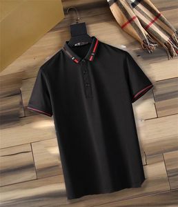 Hoodies Kısa Kollu toptan satış-100 Pamuk ss Polo Gömlek Erkek T shirt Moda Giyim Kısa Kollu Punk Mektup Şerit Işlemeli Kaykay Hoodie T shirt M XL