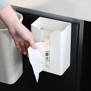 Tissue Boxes & Napkins 1PC Kitchen Self-Adhesive Paper Tray Wall-Mounted Box Household Office Pumping Storage Toilet Holder XB 084
