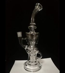 Exosphose Glass Bong Recycler FTK Hookahs Fab Egg Bongs Toro Rökrör Olje Riggar Matrix Perc Klein Torus Rökning Vattenrör Fog 14mm