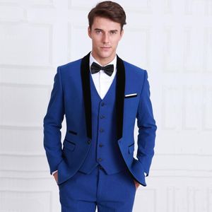 Costume Homme Ultimo design della giacca Blu scuro Tuxedo corpo occidentale da uomo 3 pezzi Semplice personalizzato1