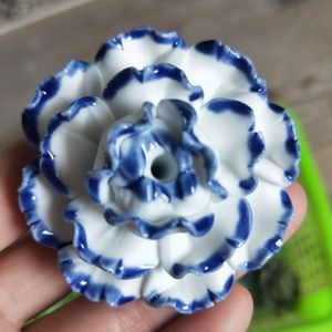 Decorative Flowers & Wreaths Ceramic Peony Flower Desktop Decoration Folk Crafts Simulation Pure Handmade