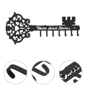Haken Schienen 1 Stück Einzigartige Hut Schlüssel Wand Kleiderbügel Eisen Kleidung Hängen Rack Für Zuhause Schwarz