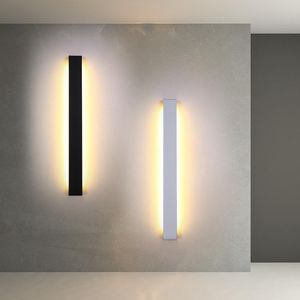 Lampada da parete moderna a LED lunga linea Decorazioni per la casa Illuminazione per bagno 90-260V Luce per interni montata ad angolo per specchio cosmetico