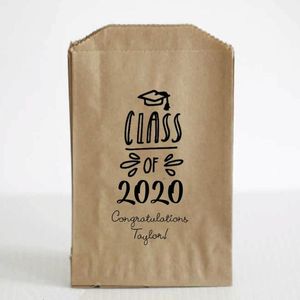 Graduation Cookies. großhandel-Geschenk Wrap Custom Graduation Treat Tasche Favors bevorzugen Taschen für Gäste Cookie