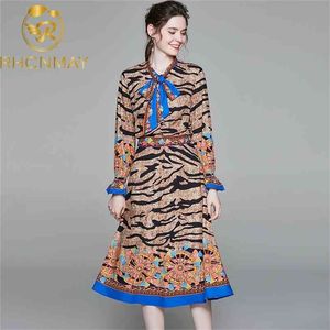 Sommar mode kjol passar kvinnors uppsättningar Flare ärms slips leopard utskriftstoppar och vintage kjolar två stycken set 210506