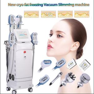 Kraftfull 10 i 1 360 Cryolipolys Slimming Frysa maskin med 5 Cryo Heads Fettavlägsnande Viktminskning 40k Kavitation RF Lipo Laser Cryotherapy Beauty Machine