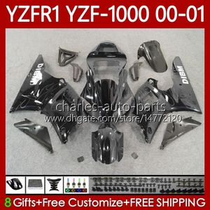 Fairings de OEM para Yamaha YZF-R1 YZF1000 YZF R1 1000 CC YZFR1 00 01 02 03 Bodywork 83NO.87 YZF R1 1000CC Blackflames 2000 2001 2002 2003 YZF-1000 00-03 Motocicleta Body Kit