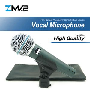 Högkvalitativ professionell beta58a Super-Cardioid Beta Dynamic Wired Microphone 58a Mic Performance Live Vocals Karaoke Stage