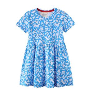ジャンプメーター夏の女の子ユニコーンドレス綿販売赤ちゃん漫画衣装ファッション子供の幼児服210529