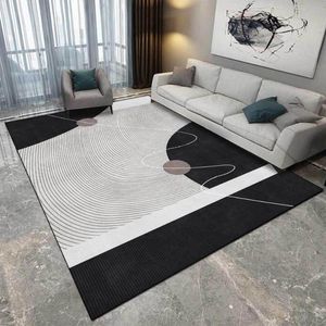Wholesale gray area rugs for sale - Group buy Carpets Black And White Gray Lines Floor Carpet Living Room Modern Simple Area Rug Bedroom Bedside Mat Coffee Table Decor