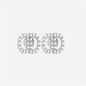 D home pearl earrings 925 silver needle women&#039;s ear ring jewelry High version