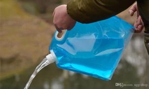 5L/10L屋外折りたたみ折りたたみ折りたたみ式飲料水袋車の水キャリアコンテナ屋外キャンプハイキングピクニックバーベキュー用