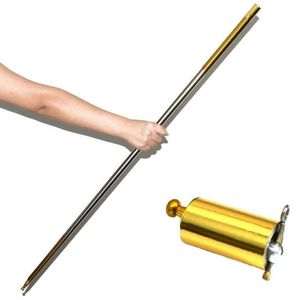 Party Favor Pocketstaff-Stainless Portable Martial Arts Metal Personal 110 / 150cm Magic Wand Professional Trollkarl Stage Tillbehör