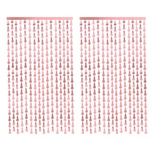 Party Decoration 2pcs/lot 2M Penis Backdrop Curtain PVC Bachelorette Decorations Bride To Be Team Wedding Decor