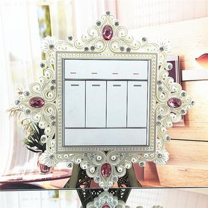 Wall Stickers 1Pcs Pearl Gem Square Shape Home Switch Cover Light Socket Room Decoration