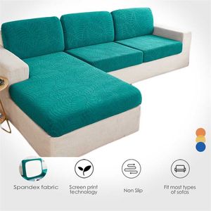 Coprisedile per divano resistente all'acqua Cuscino elasticizzato jacquard Angolo per divano chaise longue funda 211102