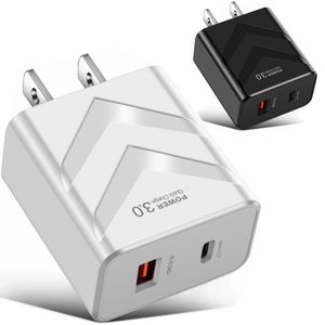 20W Quick Type c charger PD QC3.0 Dual Ports Eu US UK Wall Chargers For Iphone 12 13 14 IPad Samsung Tablet PC smart phones
