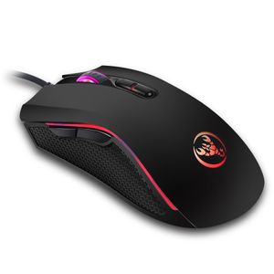 Mouse da gioco professionale ottico di fascia alta del marchio Hongsund con retroilluminazione a LED a 7 colori vivaci e design ergonomico LOL CS